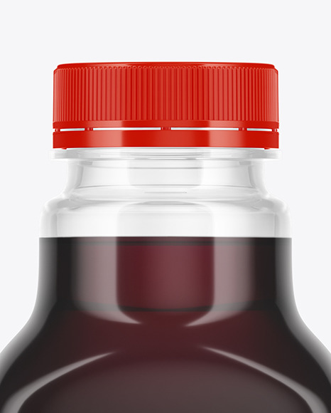 Clear Plastic Dark Drink Bottle Mockup PSD #1