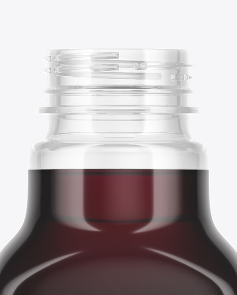 Clear Plastic Dark Drink Bottle Mockup PSD #7