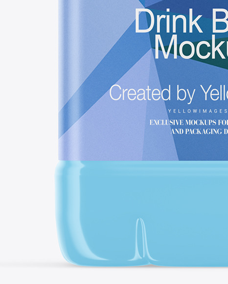 Glossy Plastic Drink Bottle Mockup PSD #5