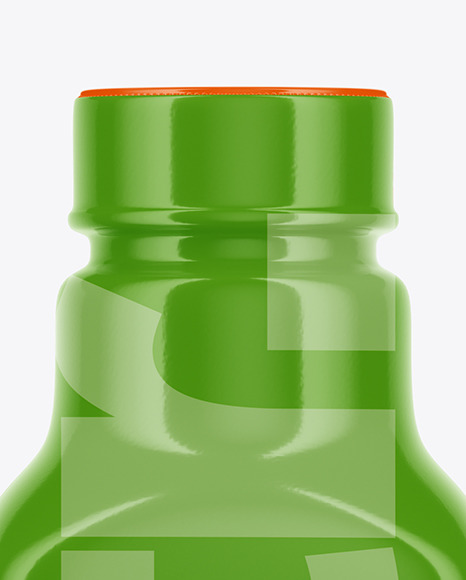 Clear Plastic Orange Juice Bottle Mockup PSD #6