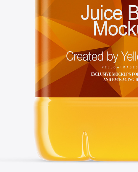 Clear Plastic Orange Juice Bottle Mockup PSD #5