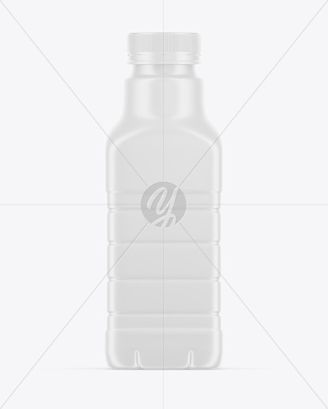 Matte Plastic Drink Bottle Mockup