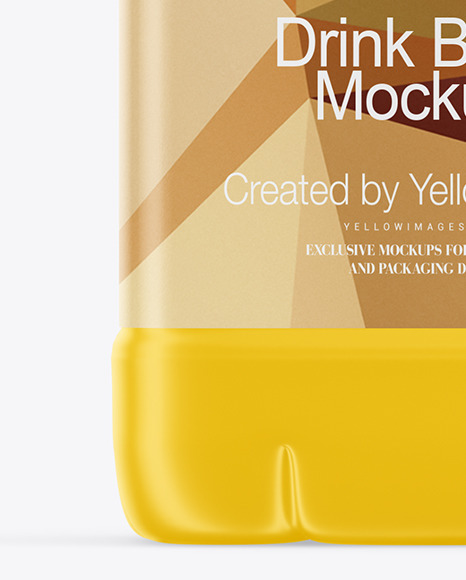 Matte Plastic Drink Bottle Mockup PSD #5