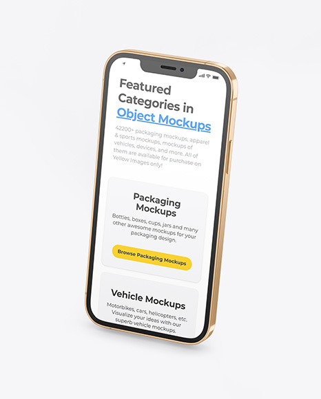 Download Apple Iphone 12 Pro Mockup In Device Mockups On Yellow Images Object Mockups