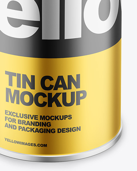 Matte Metallic Tin Can Mockup PSD #6