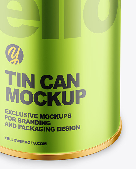 Matte Metallic Tin Can Mockup PSD #5