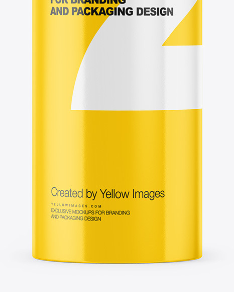 Glossy Aerosol Bottle Mockup PSD #1