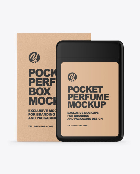 Pocket Perfume With Kraft Box Mockup PSD #2