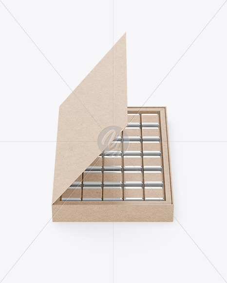 Download Paper Box With Lamp Mockup In Box Mockups On Yellow Images Object Mockups