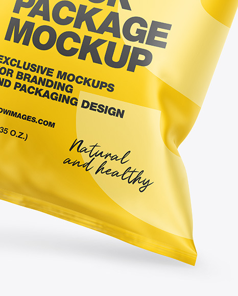 Two Matte Snack Packages Mockup PSD #5