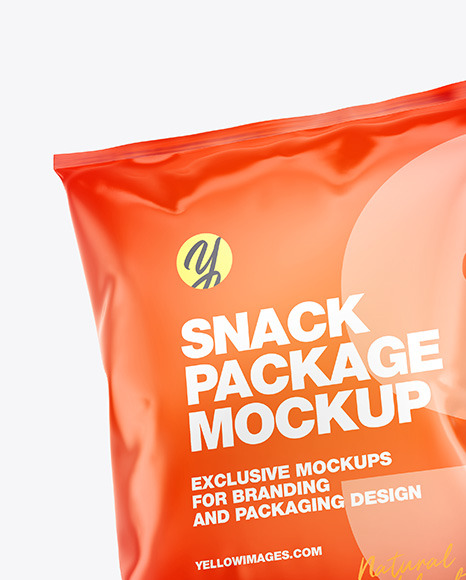 Two Glossy Snack Packages Mockup