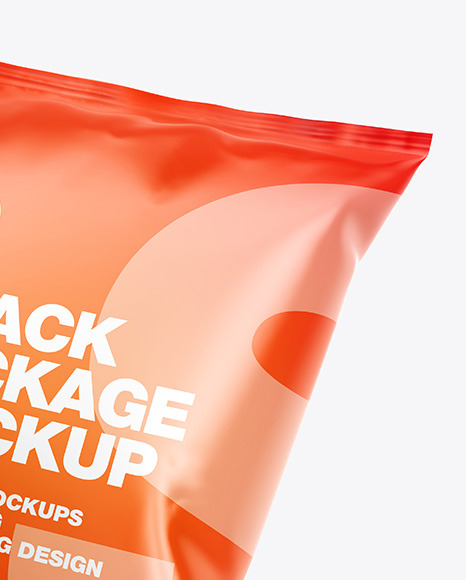 Two Glossy Snack Packages Mockup
