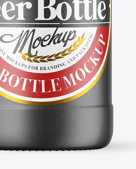 Ceramic Beer Bottle Mockup PSD #4