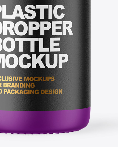 Matte Plastic Dropper Bottle Mockup PSD #6