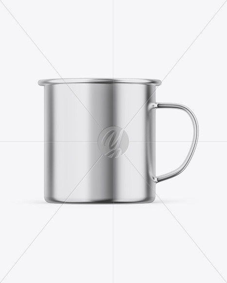 Glossy Metallic Cup Mockup PSD #1