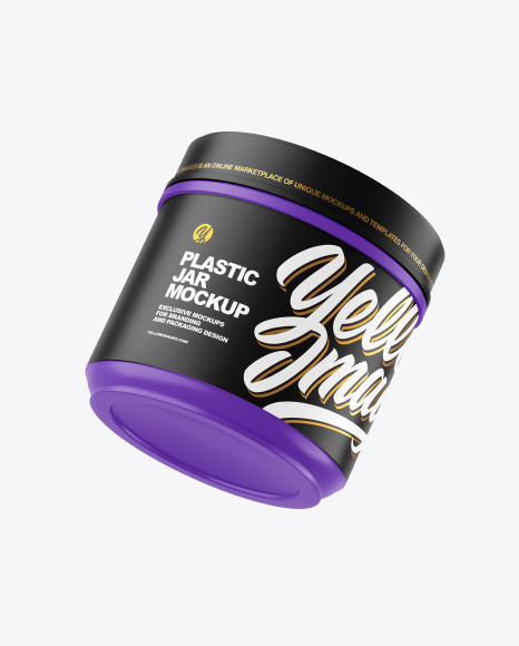 Matte Plastic Jar Mockup PSD #2