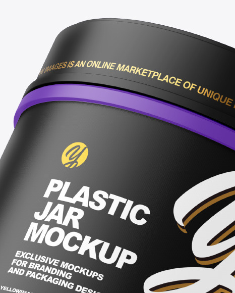 Matte Plastic Jar Mockup PSD #4