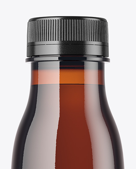 Amber Plastic Bottle Mockup PSD #6