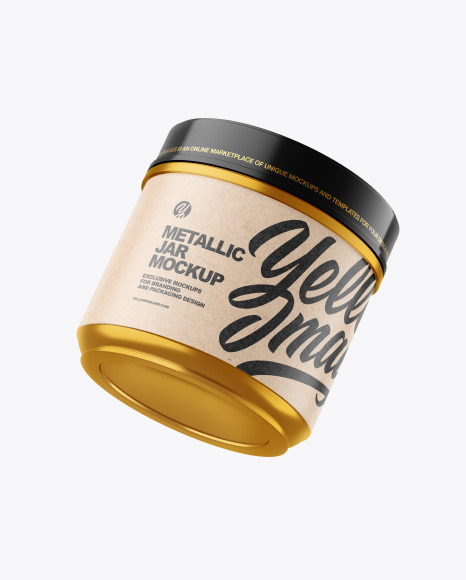 Metallic Plastic Jar Mockup PSD #2