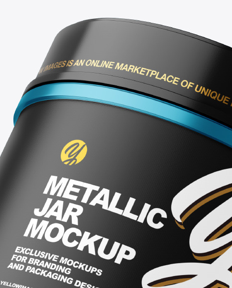 Metallic Plastic Jar Mockup PSD #1