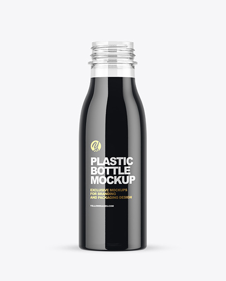 Clear Plastic Bottle  with Dark Drink Mockup PSD #2