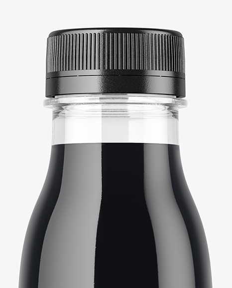 Clear Plastic Bottle  with Dark Drink Mockup PSD #6
