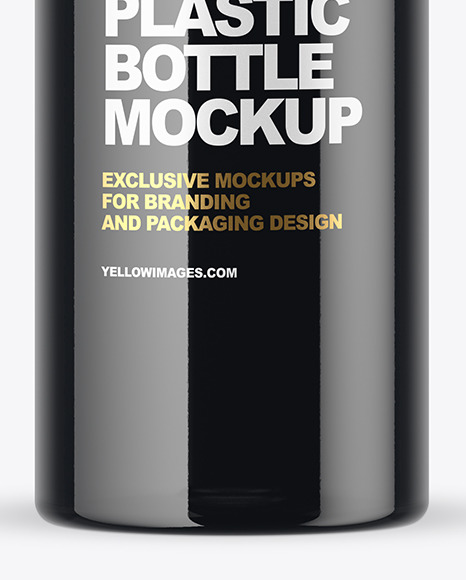 Clear Plastic Bottle  with Dark Drink Mockup PSD #7