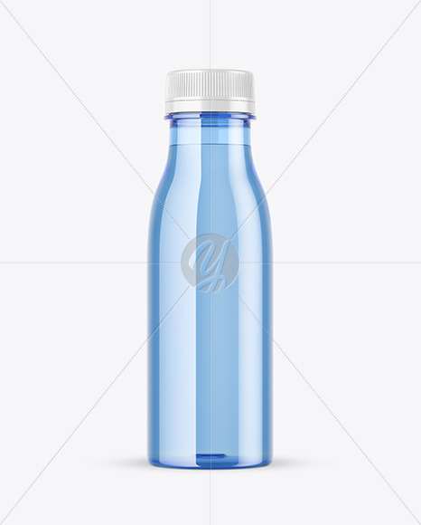 Blue Plastic Water Bottle Mockup