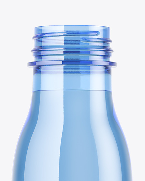 Blue Plastic Water Bottle Mockup PSD #1