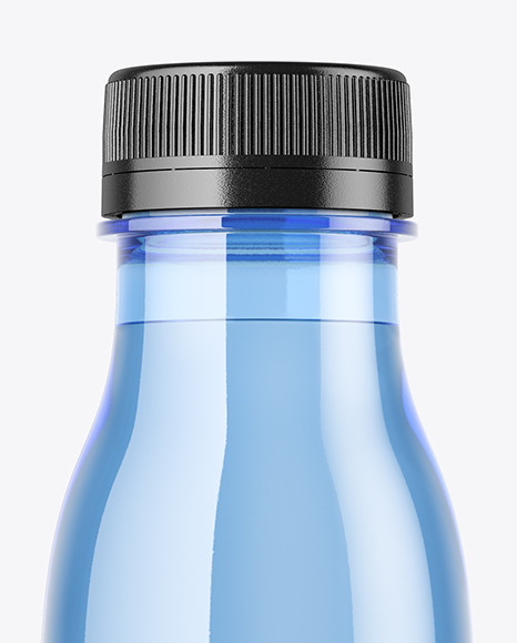 Blue Plastic Water Bottle Mockup PSD #6