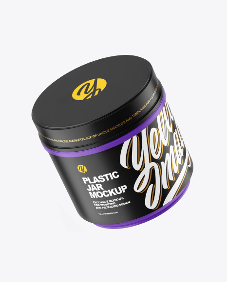 Matte Plastic Jar Mockup PSD #2