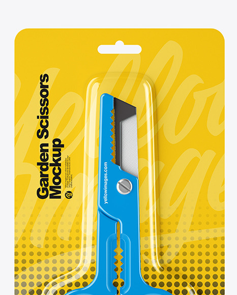 Download Garden Scissors Mockup Front View In Object Mockups On Yellow Images Object Mockups