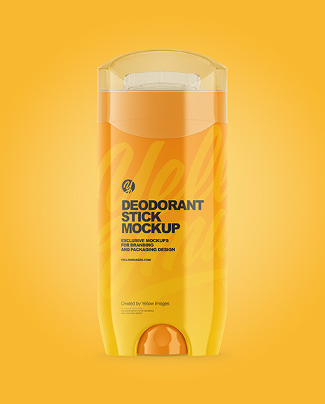 Glossy Plastic Deodorant Stick With Transparent Cap Mockup PSD #2