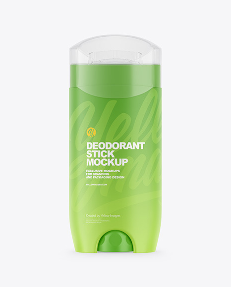 Matte Plastic Deodorant Stick With Transparent Cap Mockup