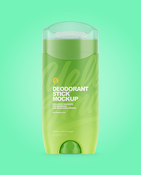Matte Plastic Deodorant Stick With Transparent Cap Mockup PSD #2