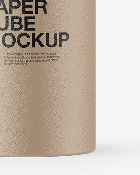 Textured Paper Tube Mockup PSD #1