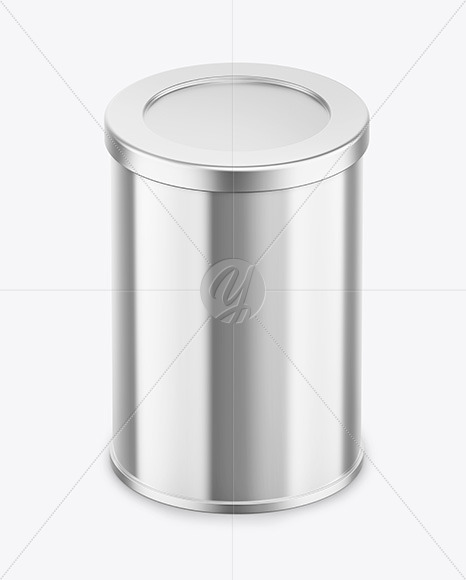 Download High Round Tin Box Mockup In Can Mockups On Yellow Images Object Mockups