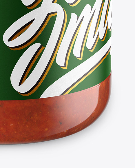 Glass Jar With Tomato Sauce Mockup PSD #7