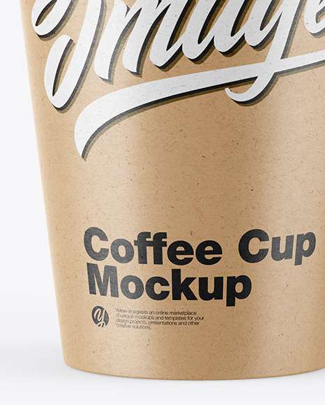 Kraft Coffee Cup Mockup PSD #1