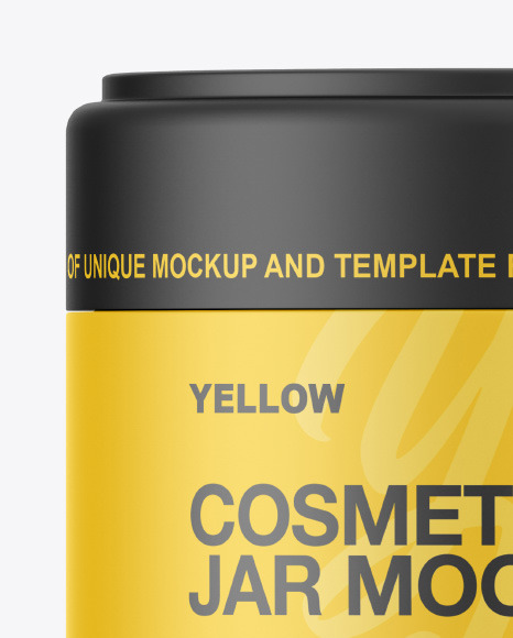 Matte Cosmetic Jar Mockup PSD #3