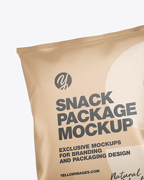 Two Kraft Snack Packages Mockup PSD #1