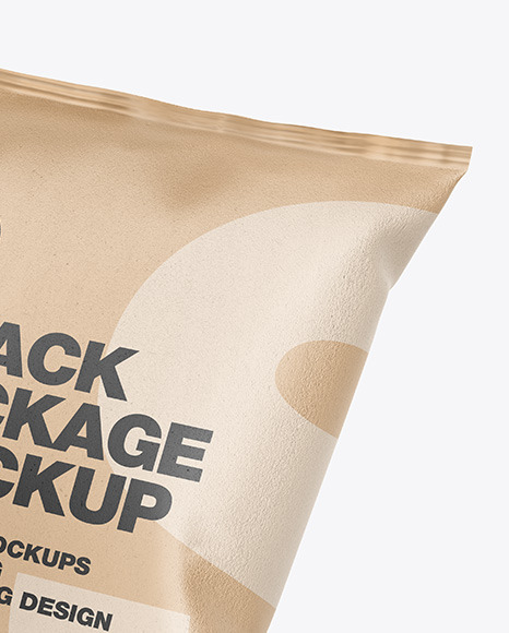 Two Kraft Snack Packages Mockup PSD #6
