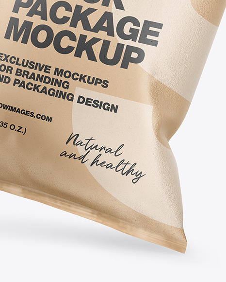 Two Kraft Snack Packages Mockup PSD #5