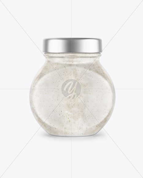 Sour Cream Sauce w  Mushrooms Jar Mockup PSD #3