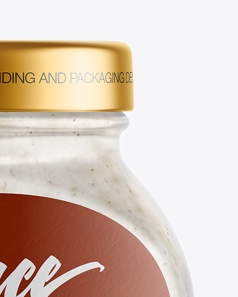 Sour Cream Sauce w  Mushrooms Jar Mockup PSD #6