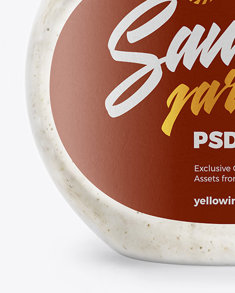 Sour Cream Sauce w  Mushrooms Jar Mockup PSD #7