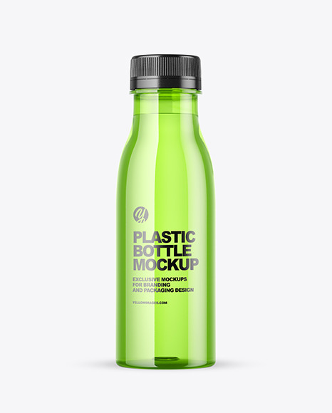 Colored Plastic Bottle Mockup
