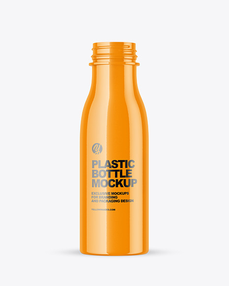 Glossy Plastic Bottle Mockup PSD #2