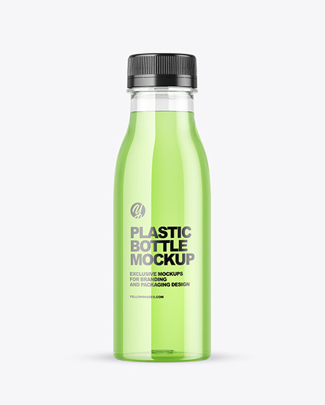 Clear Plastic Drink Bottle Mockup