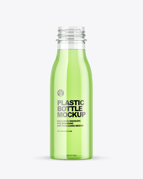 Clear Plastic Drink Bottle Mockup PSD #2